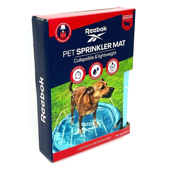 REEBOK Pet Sprinkler Mat For Dogs Cooling SIZE 39" For SMALL MEDIUM Breeds NEW - Picture 4 of 7
